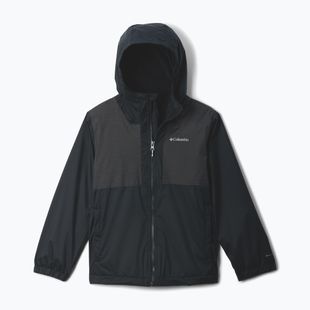Kinder-Regenjacke Columbia Rainy Trails II Fleece mountain black/black slub