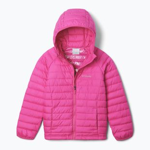 Columbia Powder Lite II Hooded rosa Eis Kinder Daunenjacke