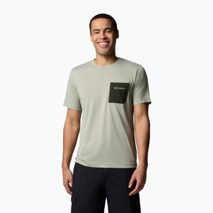 Shirt Herren Columbia Hike Pocket Crew safari/greenscape