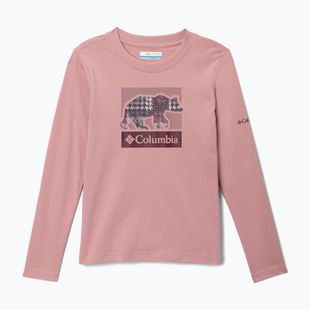 Kinder-Trekking-Langarmshirt Columbia Hazeldel Hill Graphic Tee eraser pink/barely printed