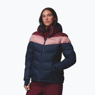 Damen-Skijacke Columbia Abbott Peak II Ins collegiate navy/rich wine/eraser pink