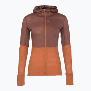 Trekking Sweatshirt Hoodie Damen icebreaker Merino 200 Realfleece Descender Zip Hoodie dusty clay