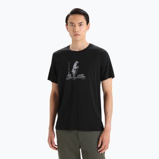 Herren Thermo-T-Shirt icebreaker Tech Lite II Polar Paddle schwarz IB0A56NA0011