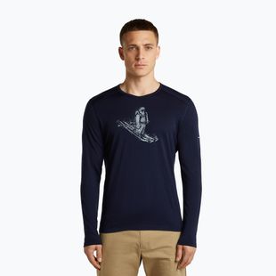 Longsleeve Herren icebreaker Merino 200 Oasis Crewe SkiingYeti midnight navy