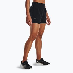 Lauf Shorts Damen Under Armour Launch Pro 2IN1 black / black / reflective