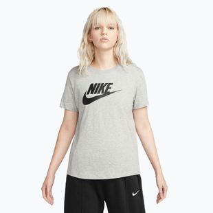 Damen Nike Sportswear Club Essentials Logo dunkelgrau heather/schwarz T-shirt