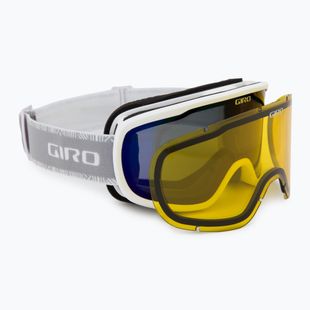 Skibrille Damen Giro Moxie white & grey chute/ cobalt/ yellow