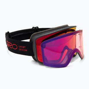 Skibrille Giro Method black/red stacked/vivid ember/vivid infrared