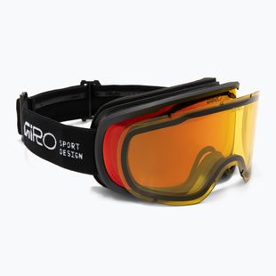 Skibrille Giro Roam black stacked/amber scarlet/yellow