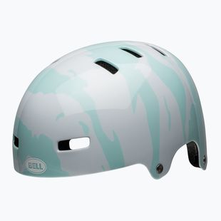 Bell Span Jr Kinderhelm glänzend weiß/blau