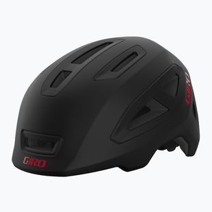 Giro Scamp II Integrated MIPS mattschwarz/rot Kinderfahrradhelm