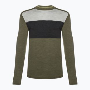 Herren Smartwool Classic Thermal Merino Base Layer Colorblock Crew Boxed Grünes T-Shirt 16354