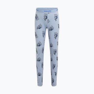 Thermohose für Kinder icebreaker Merino 200 Oasis Bear Tour zinc blue/aop