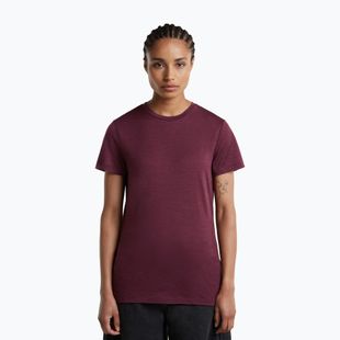 Damen-Trekkingshirt icebreaker Merino 150 Tech Lite III dark berry