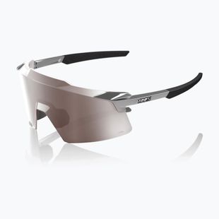 Sonnenbrille 100% Aerocraft gloss black chrome/hiper silver mirror