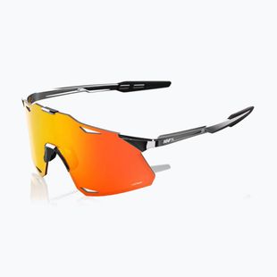 100% Hypercraft schwarz chrom/hiper rot Spiegel Sonnenbrille