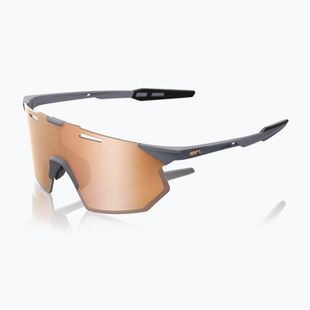 100% Hypercraft SQ Softtact grau/kupferfarbener Spiegel Sonnenbrille
