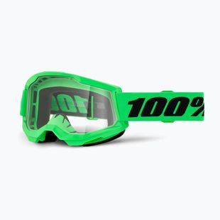 Fahrradbrille 100% Strata 2 neon green/clear