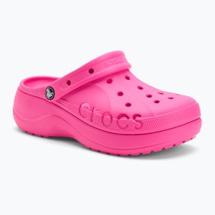 Crocs Baya Platform Clog Flip Flops elektrisch rosa