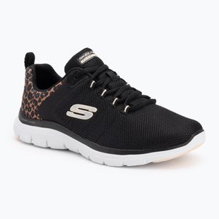 Schuhe Damen SKECHERS Flex Appeal 4.0 Wild Ballad black/leoPaard