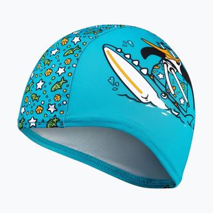 Speedo Bedruckte Polyester Badekappe blau/grün