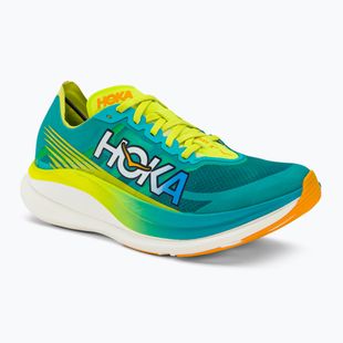 HOKA Rocket X 2 Herren Laufschuhe blau/gelb 1127927-CEPR