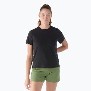 Trekking Shirt Damen Smartwool Perfect Crew Short Sleeve black