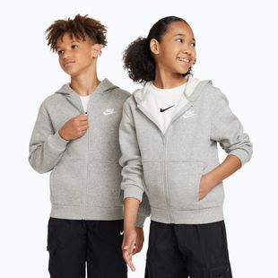 Kinder-Sweatshirt Nike Sportswear Club Fleece dark grey heather/base grey/white