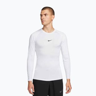 Herren Trainings-Langarmshirt Nike Pro Dri-Fit Tight Fitness white/black