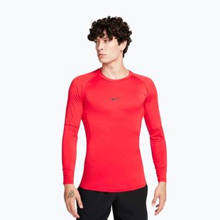 Herren-Trainings-Longsleeve Nike Pro Dri-Fit Tight Fitness University Red/Black