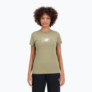 Damen New Balance Essentials Baumwoll-Jersey grün