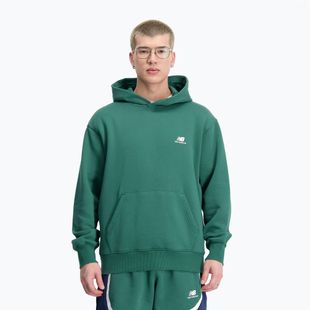 Herren New Balance Hoops Fleece Hoodie Team Waldgrün