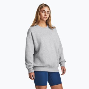 Sweatshirt Damen Under Armour Icon Fleece Crew mod gray light heather/white