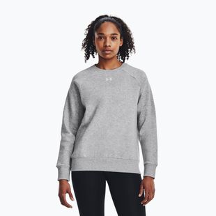 Damen-Sweatshirt Under Armour Rival Fleece Crew mod gray light heather/white