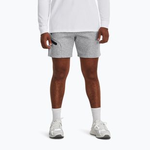 Under Armour Unstoppable Fleece Trainingsshorts für Herren mod gray/black