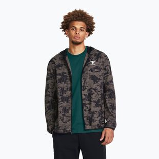 Herrenjacke Under Armour Project Rock Iso Tide Hybrid brown
