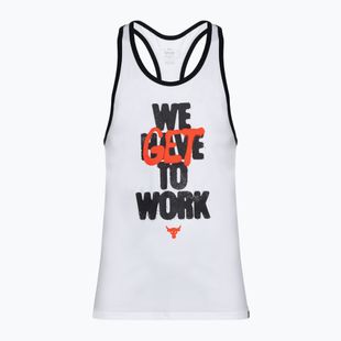 Unter Armour Projekt Rock Get To Work Tank weiß/schwarz/Phönix Feuer Männer Training Tank Top