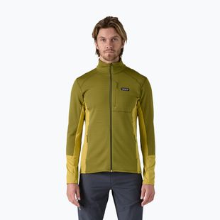Herren Patagonia R1 Hybrid Fleece-Sweatshirt grasgrün