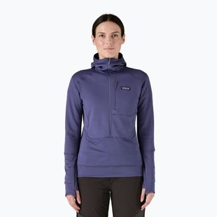 Damen Softshelljacke Patagonia R1 Hybrid Pullover Hoody Sonnenwende lila
