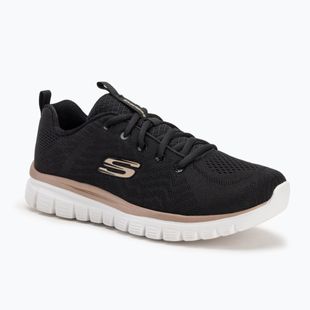 Schuhe Damen SKECHERS Graceful Get Connected black/golda