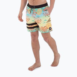 Hurley Phantom Eco Block Party Volley 17" Ananas Badeshorts für Männer