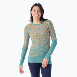 Damen-Thermoaktivshirt Smartwool Intraknit Thermal Merino Base Layer Pattern Crew cascade