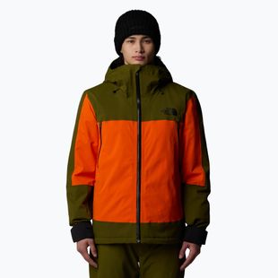 Skijacke Herren The North Face Mount Bre orange/forest olive