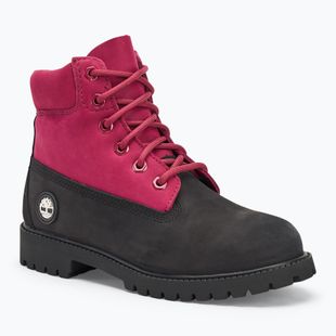 Kinderschuhe Timberland Premium 6 In Lace black nubuck/dark pink