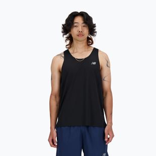 Herren New Balance Sport Essentials Singlet schwarzes Lauftank-Top