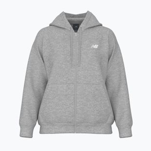 Damen Sweatshirt New Balance Fleece Logo Full Zip sportlich grau