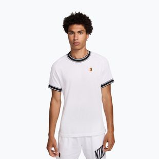 Tennisshirt Herren Nike Court Heritage white/black