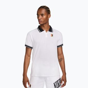 Polo Tennisshirt Herren Nike Court Heritage Polo white/black