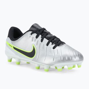 Fußballschuhe Kinder Nike Tiempo Legend 10 Academy FG/MG metallic silver/volt/black
