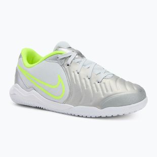 Fußballschuhe Kinder Nike Tiempo Legend 10 Academy IC metallic silver/black/volt